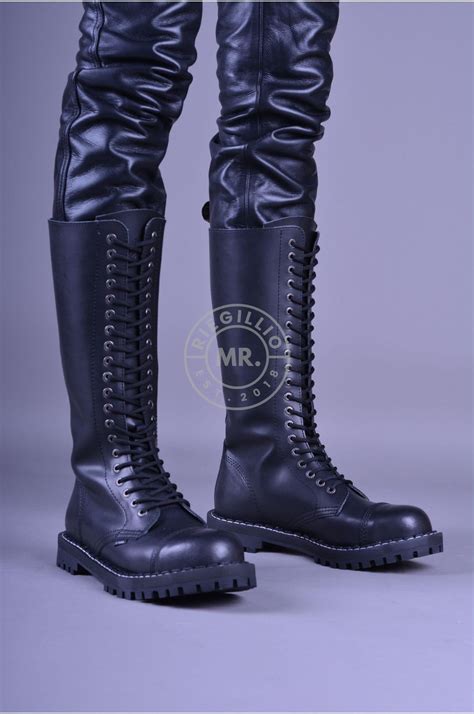 Shop Black Fetish Leather Boots at MR. Riegillio